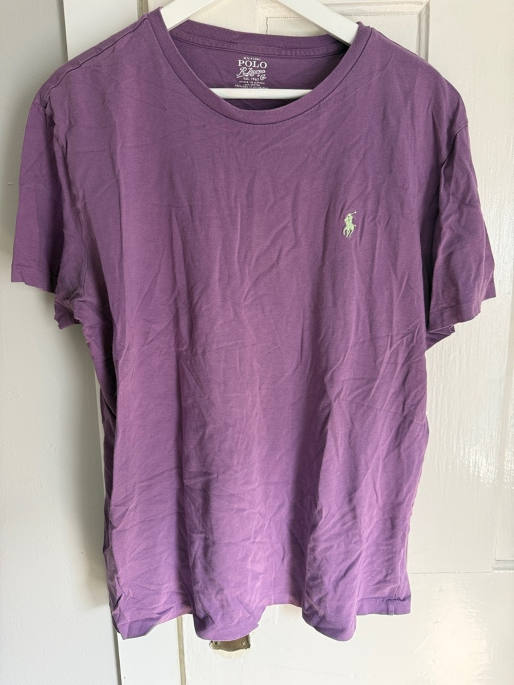 Polo by Ralph Lauren Purple Crewneck Tee with Small Pony Logo